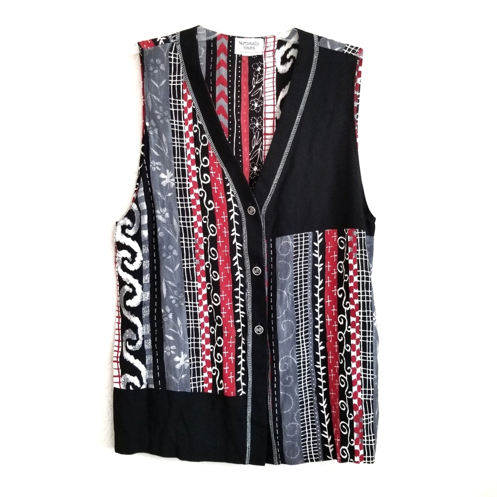 Naturally Yours Honolulu Printed Sleeveless Blouse Size Medium